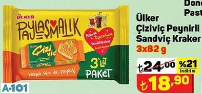 ÜLKER ÇİZİVİÇ PEYNİRLİ SANDVİÇ KRAKER